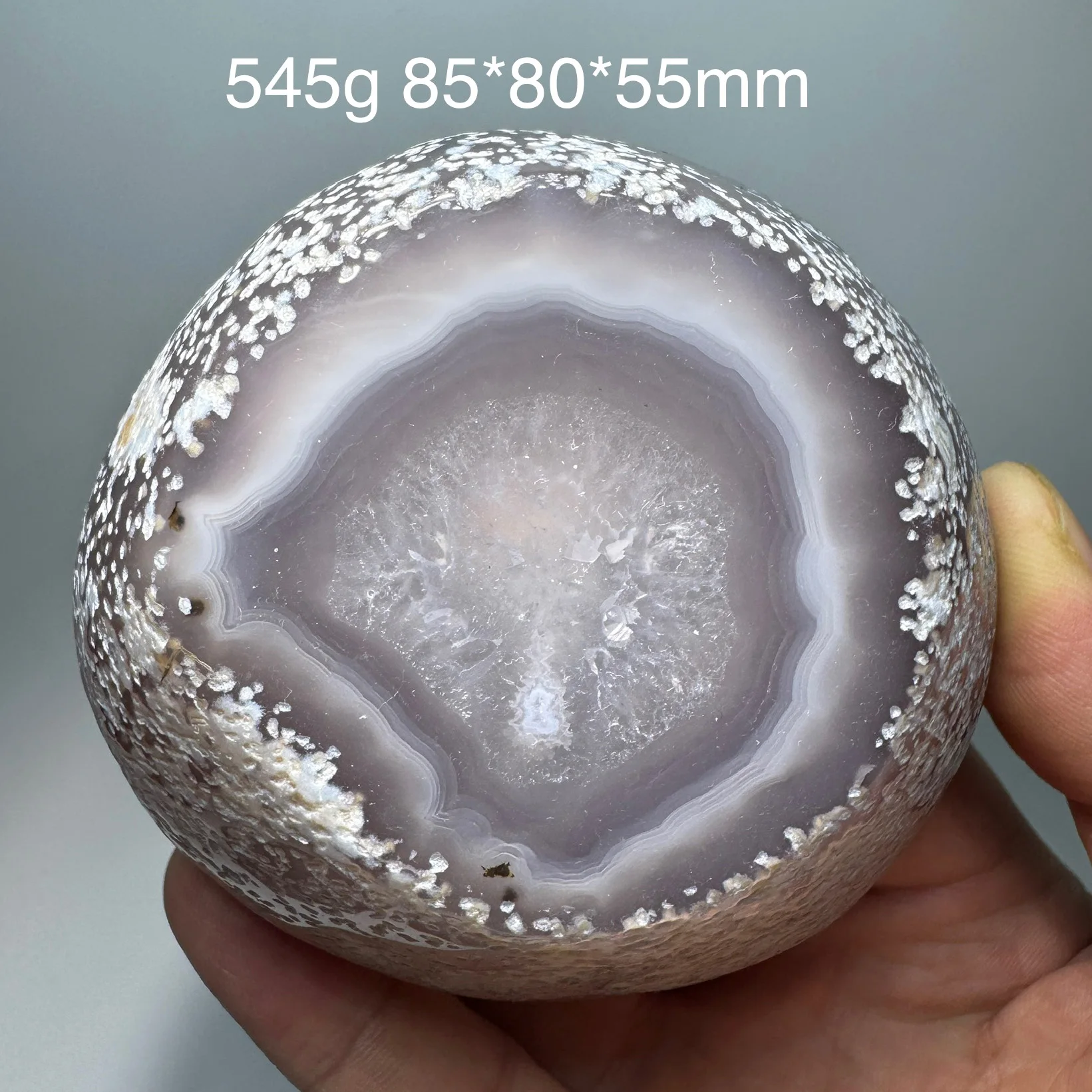 Natural Rough Polished Bile Agate Mineral Crystal Quartz With Water Inside Can Moving Healing Stone