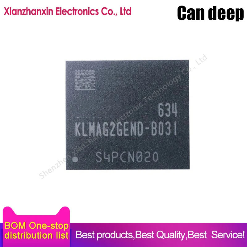 1PCS/LOT KLMAG2GEND-B031 KLMAG2GEND 16GB FBGA153 version 5.0 storage IC chip