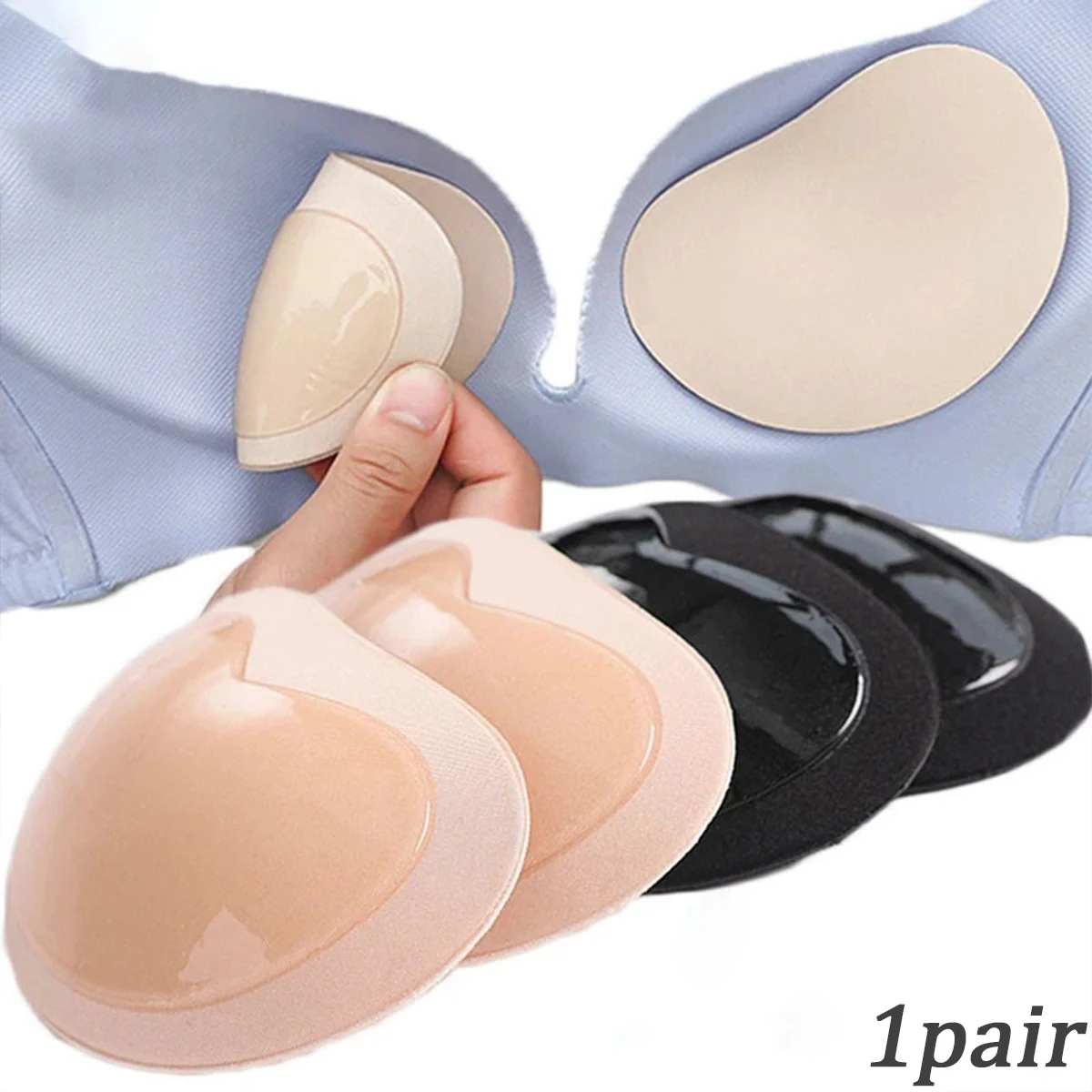 

Reusable breast pads gather and padded women's swimsuit thickened breathable sponge breast pads nipple cover