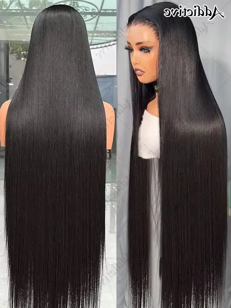 250 Density Bone Straight 13x6 HD Lace Front Human Hair Wigs 30 40 Inch Brazilian 13x4 Transparent Lace Frontal Wig For Women
