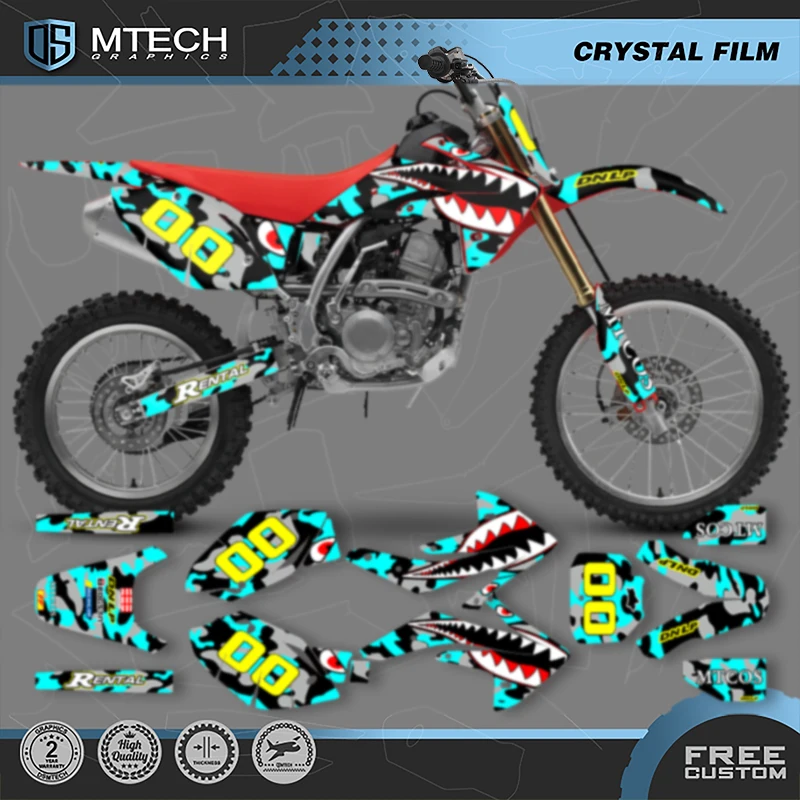 

Наборы наклеек DSMTECH Custom Team Graphics для Honda 2007 2008 2009 2010 2011 2012 2013 2014 2015 2016-2020 CRF150R 009