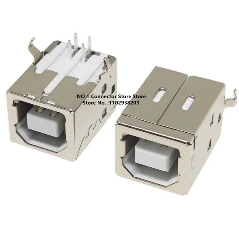 10Pcs B Type Usb Jack Connector Printer Port Female Socket Right Angle/Vertical needle PCB Connector DB 90° BF-180 degrees