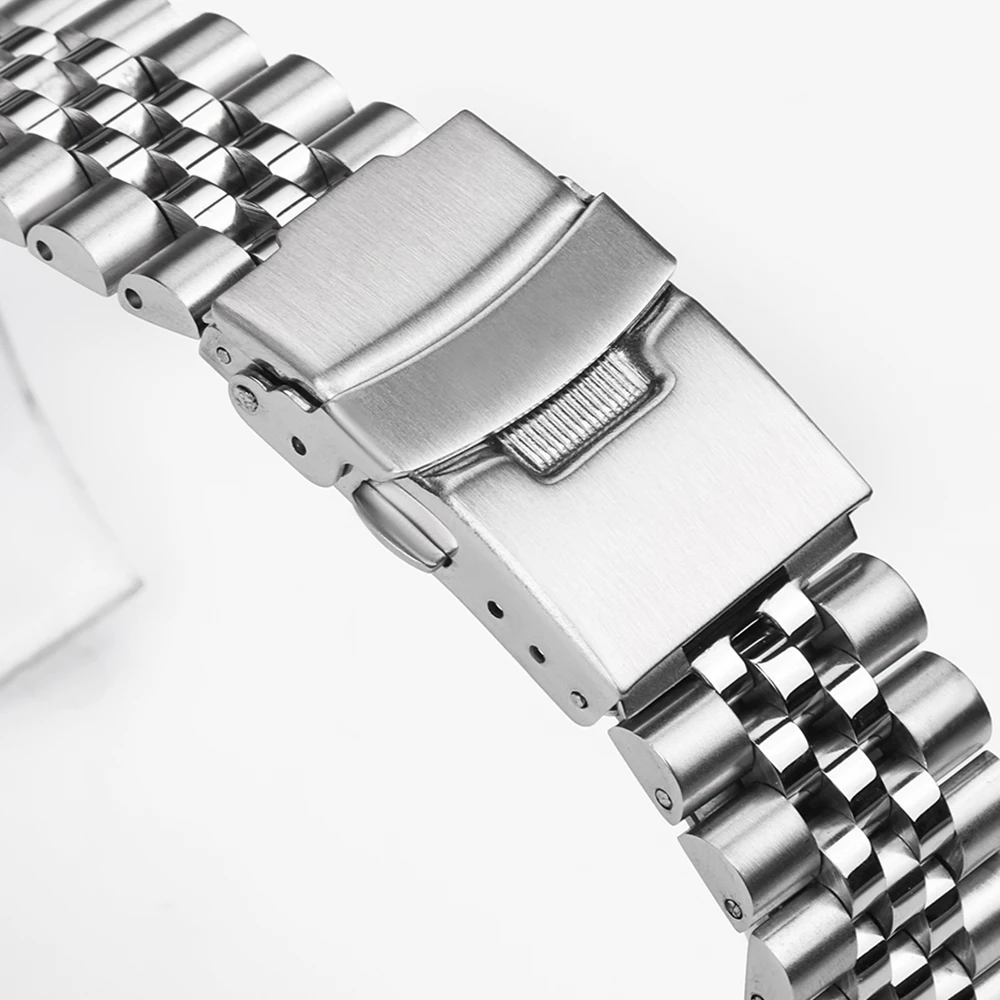 Stainless Steel Jubilee Band Strap for Seiko SKX007/009 18/19/20/21/22/24mm Straight End Metal Watch Accessories Solid Bracelet