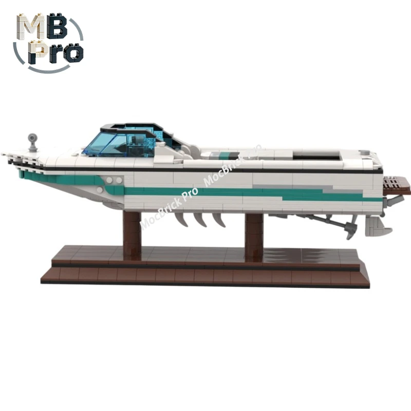 

MOCHigh-speed raceboat building block set, water sports yacht model, DIY kit, fun creative toy, perfect gift for hobbyists884pcs