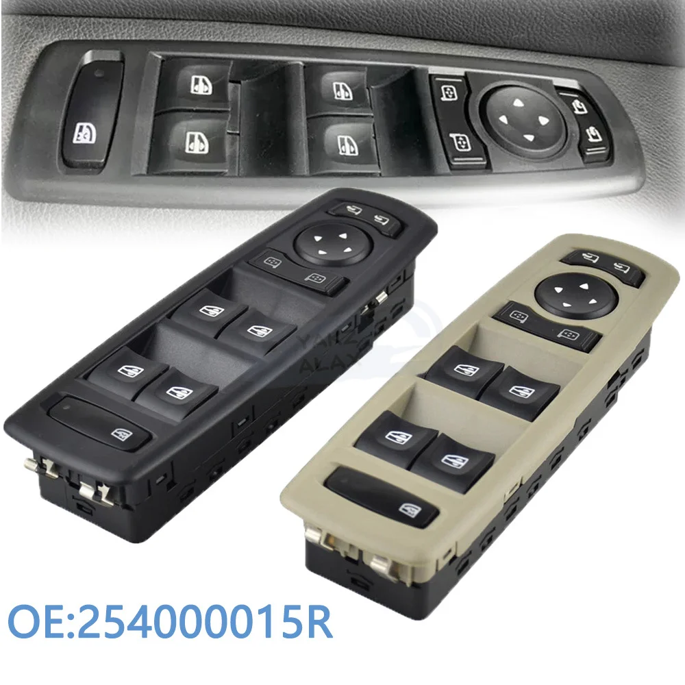 

254000015R Left Driver Side Electric Power Window Control Switch Button for Renault Laguna 3 Megane 3 2008-2016 Car Accessories