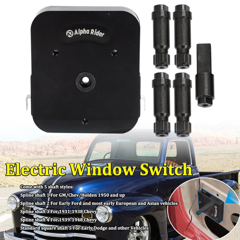 Para todos los vehículos interruptor de manivela de ventana eléctrica Kit de interruptor de ventana eléctrica Universal