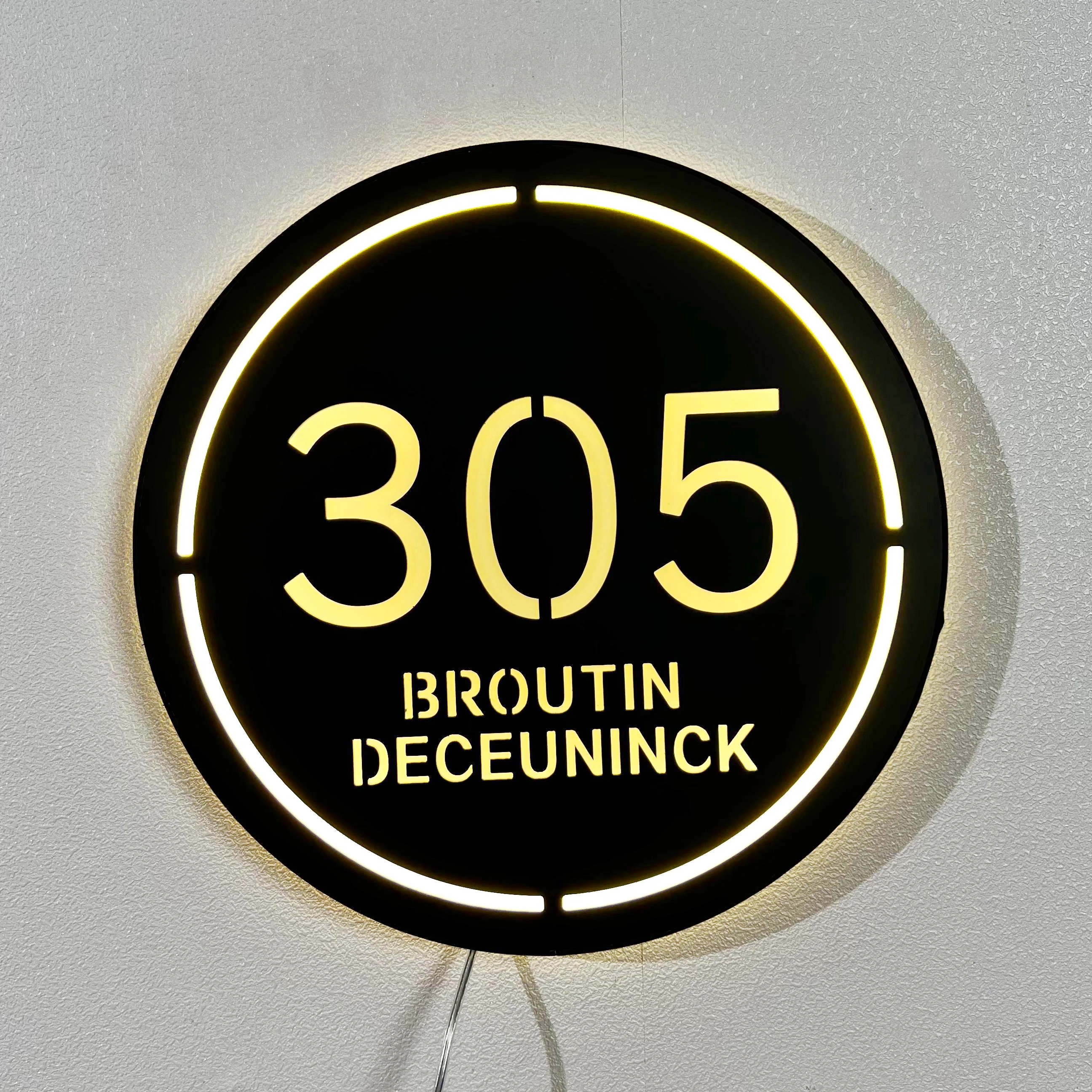 

Customized LED House Number Outdoor With USB Cable Door Sign Custom External House Numbers Large Size Light Door Plate Decor NEW