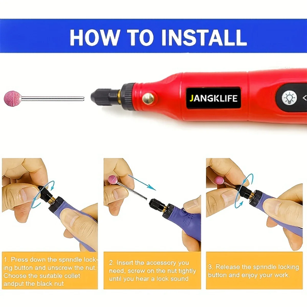 JANGKLIFE USB Cordless Rotary Tool Kit Woodworking Engraving Pen DIY For Jewelry Metal Glass Mini Wireless Drill