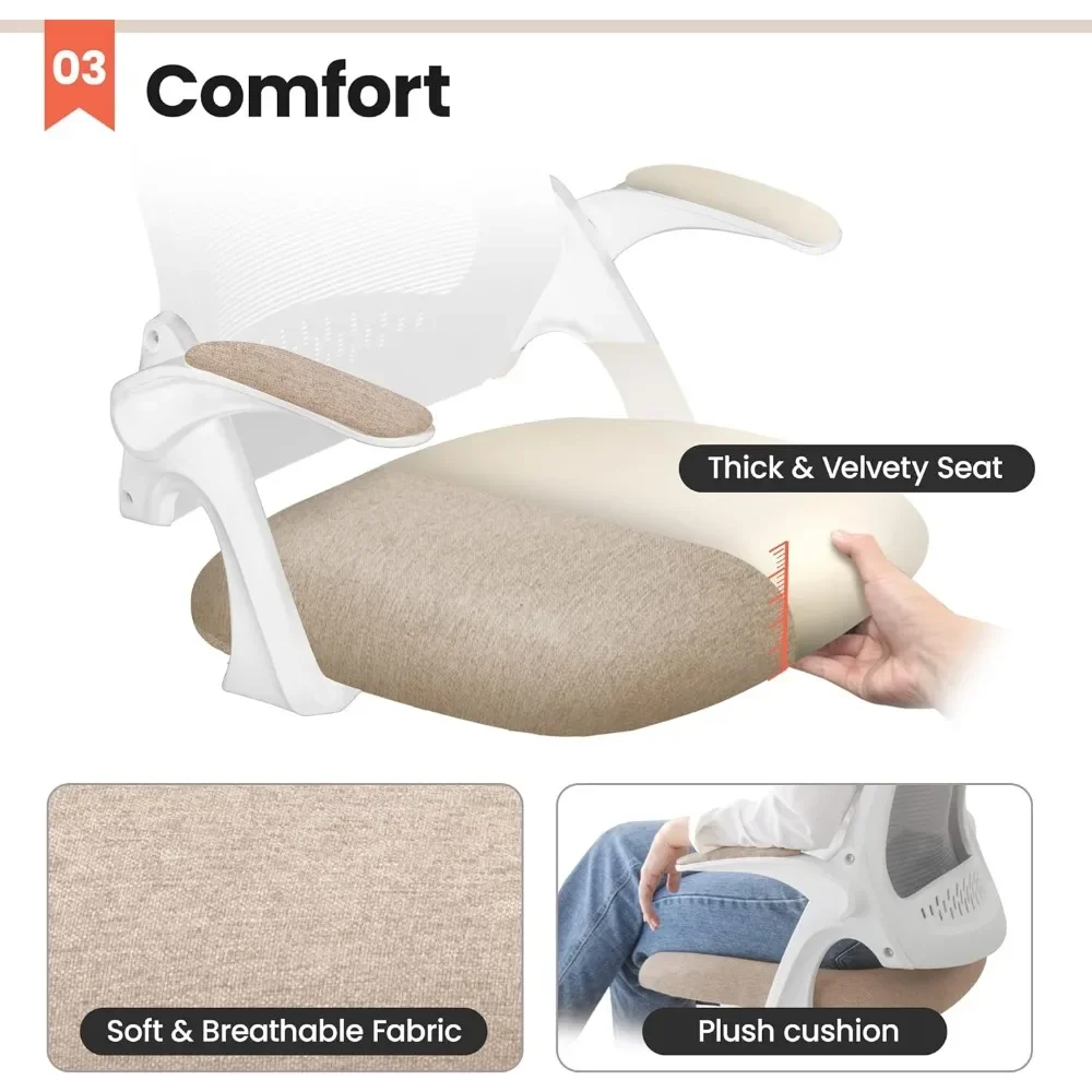 Silla para juegos de ordenador de escritorio de oficina con soporte Lumbar ergonómico, reposabrazos acolchado abatible, altura ajustable y ruedas