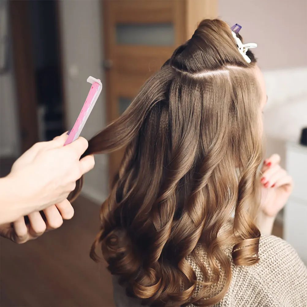 

24 Pcs Perm Bar Curling Rod Plastic Hair Curlers Rollers Rods Flexible for Short
