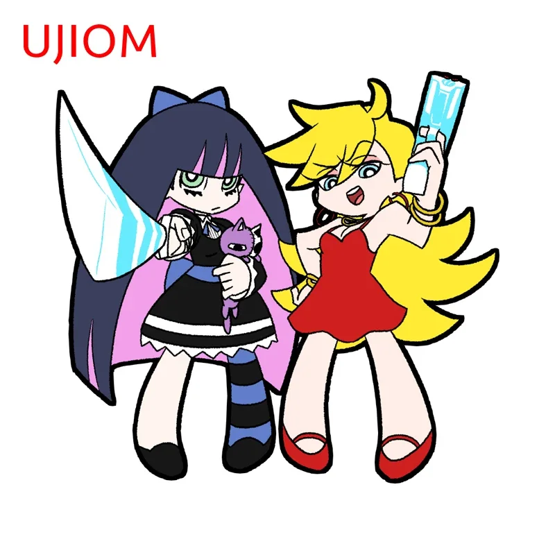 UJIOM Panty & Stocking Cute Funny Cartoon Wall Sticker Delicate Tendy Waterproof Graphics Decal Suitable For Computer Case