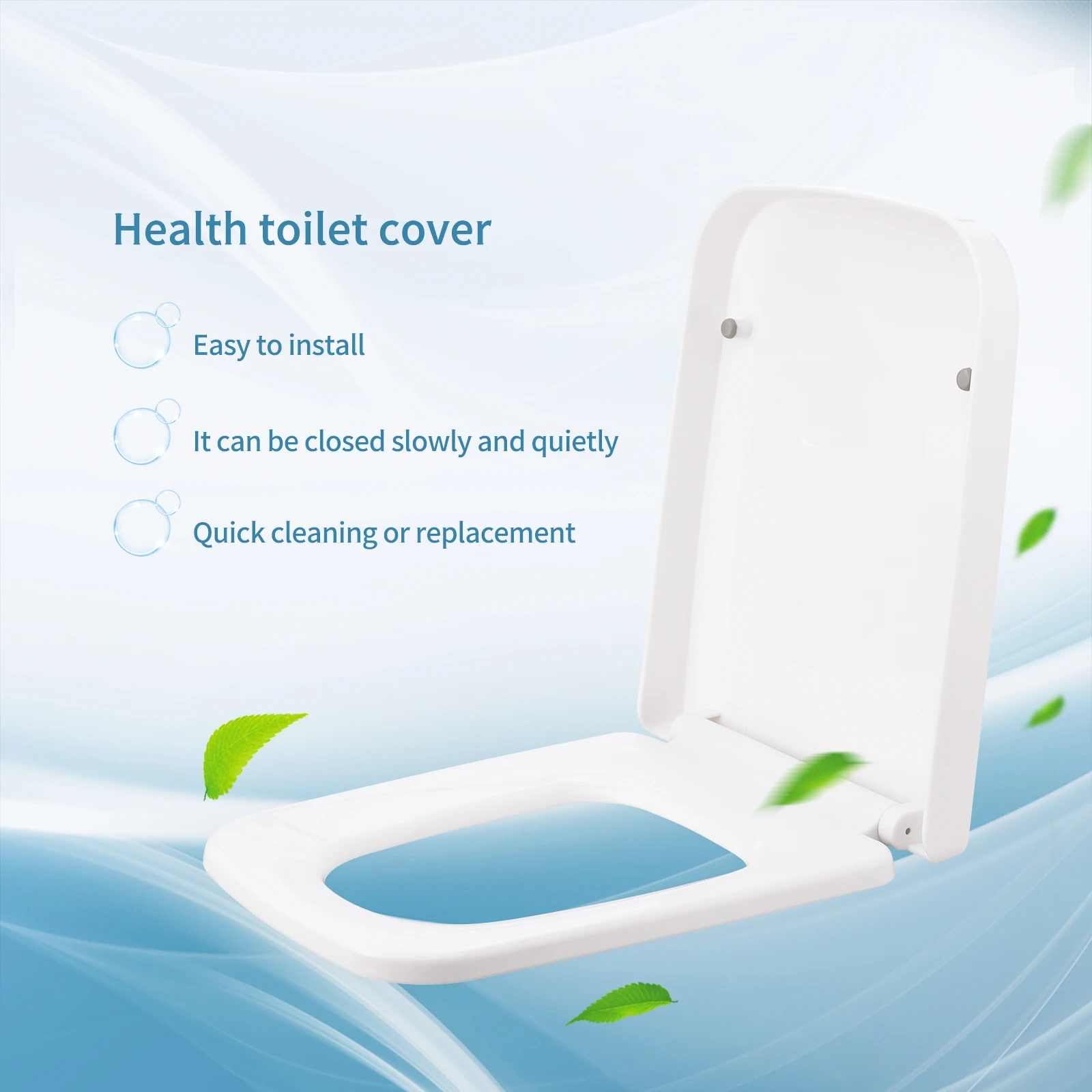 Bathroom Seats Toilet Lid PP PP Material Household Supply Thick Rounded Square Universal Slow-Close Child Potty Training Cover