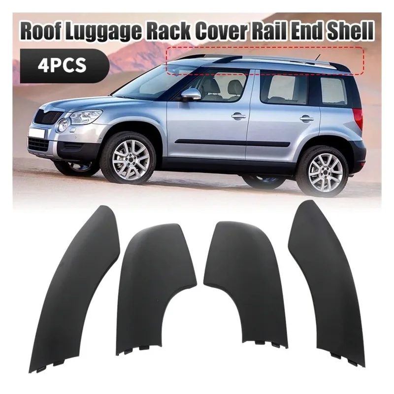 Front Left Right Roof Rack Cover Roof Luggage Bar Rail End Cover Shell For Skoda Yeti SUV 2009-2018 5LD860145-GT5 5LD860145