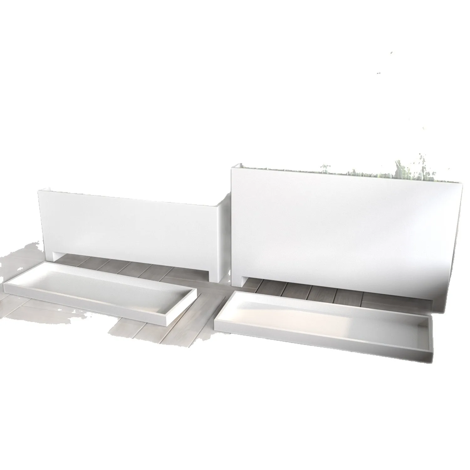 Stainless steel flower box pallet water tray, indoor and outdoor balcony flower box, rooftop terrace planting box, courtyard ste