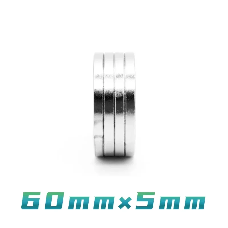 Round Magnet 60x5mm Super Strong Powerful Neodymium Magnets 60*5mm Disc Aimant Permanent Magnet Magnetic Materials