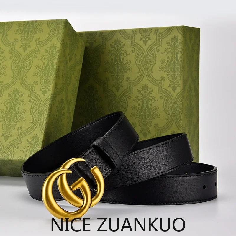 Women's Genuine Leather Belts, New Italian High-end Women's Casual Belts and Men's Business Belts, Suitable for Pairing with Skirts and Jeans. Versatile Casual Belts, Couple's Belts, European High-end Brand Luxurious Belts.