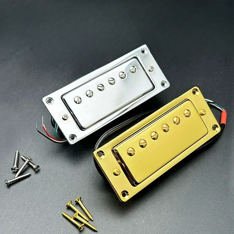 

Mini Humbucker 68X29MM 6 Hole Electric Guitar Pickup Coil Splitting Pickup for LP Guitar (The Neck and Bridge are Universal)