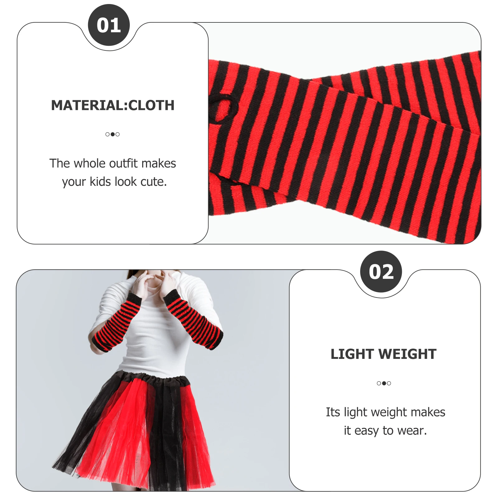 

Cute Ladybug Costume Set Antenna Headband Light Comfortable Party Cosplay Outfit Women Kids Carnival Halloween Role Play Props