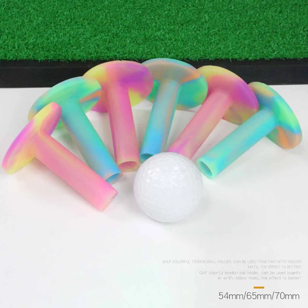 1pcs Rubber Golf Tees Training Practice Home Driving Ranges Mats Practice54mm 65mm 70mm Golf Accessories Ox Tendon Tee