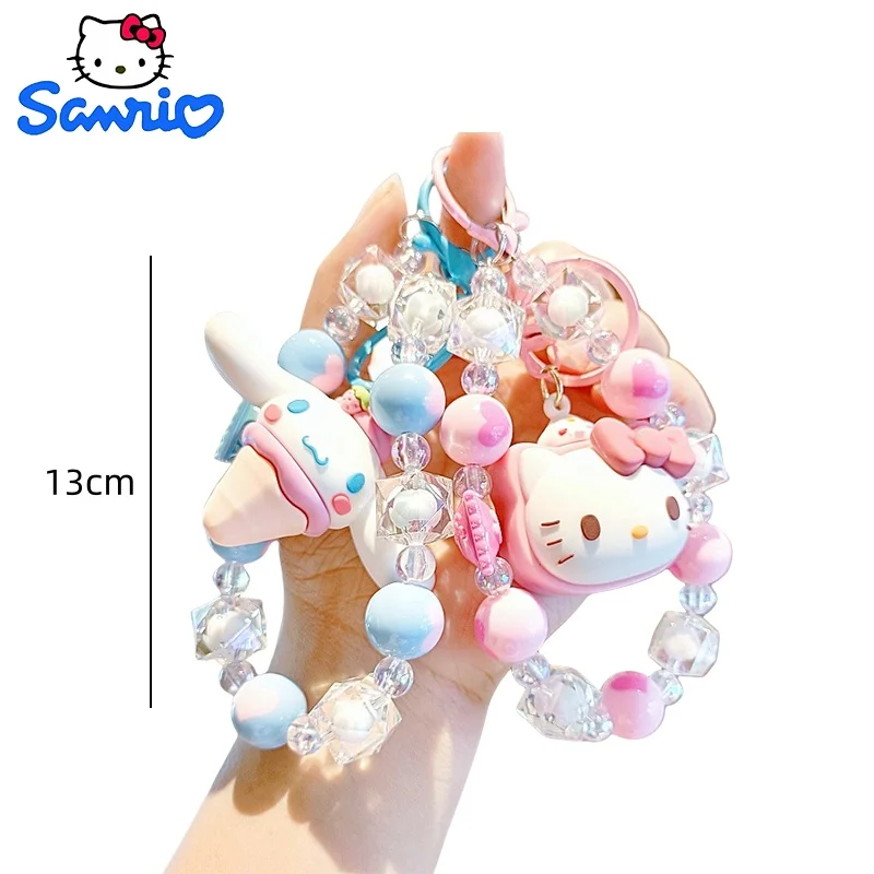 Kawaii Sanrio Portachiavi Kuromi My Melody Anime Cartoon Portachiavi Hello Kitty Cinnamoroll Bambole Giocattoli Borsa Zaino Ciondolo Regali