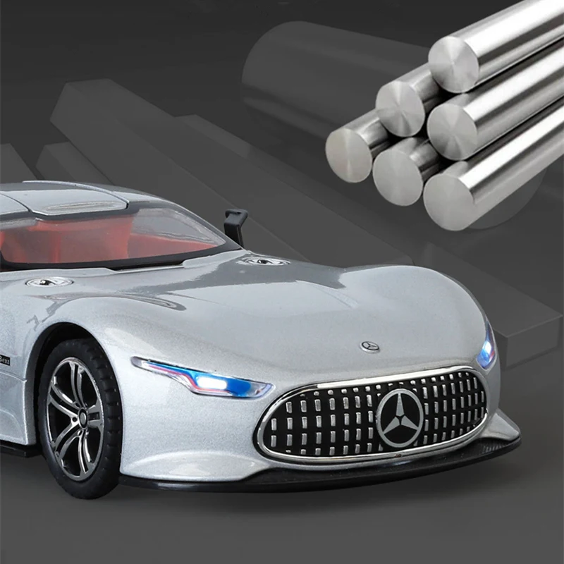 1:24 Benzs Vision GT Alloy Concept Sports Car Model Diecast Metal Toy Racing Car Vehicles Model Simulation Sound Light Kids Gift