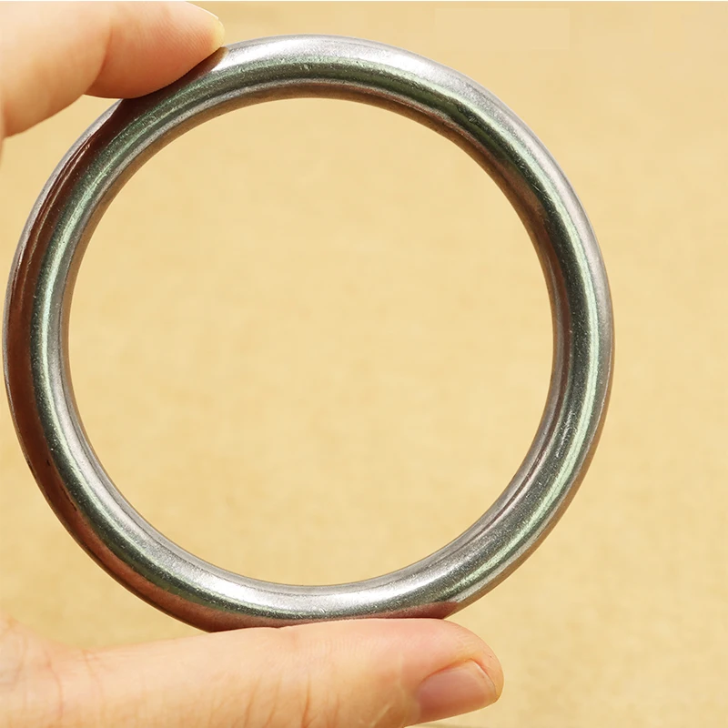 Orings 304 Stainless Steel Seamless Circular Round Ring Smooth Solid O Ring for Rigging Marine Boat Pet Yoga Hanging O-ring