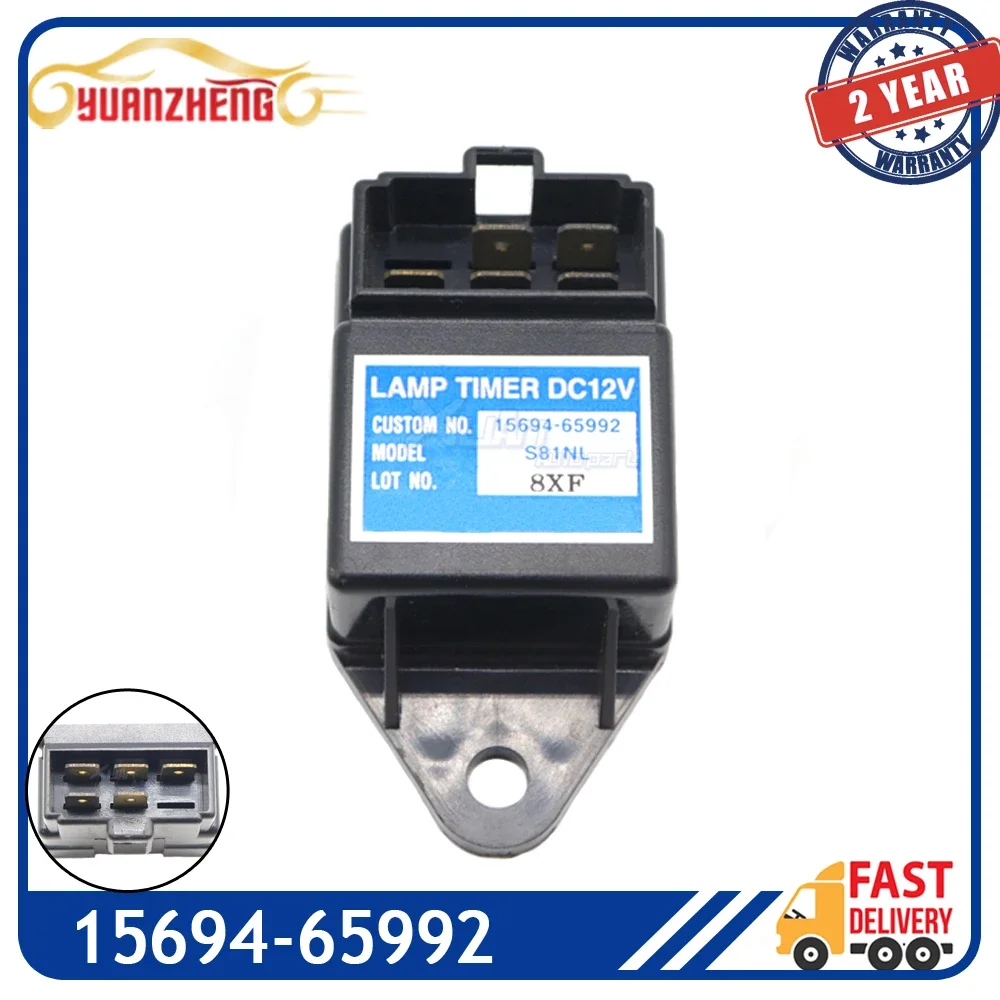 12V Lamp Glow Plug Timer 15694-65992 for Kubota for TC35 TC35D TC40 TC40D TC45 TC45D S81Nl 1569465990 15694-65990