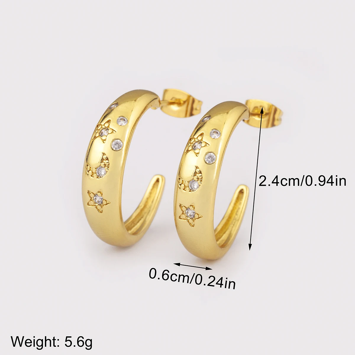 Nidin New Trendy Irregular Geometric Big Circle Hoop Earrings For Women Female Engagement Wedding Party Ear Jewelry Accessories