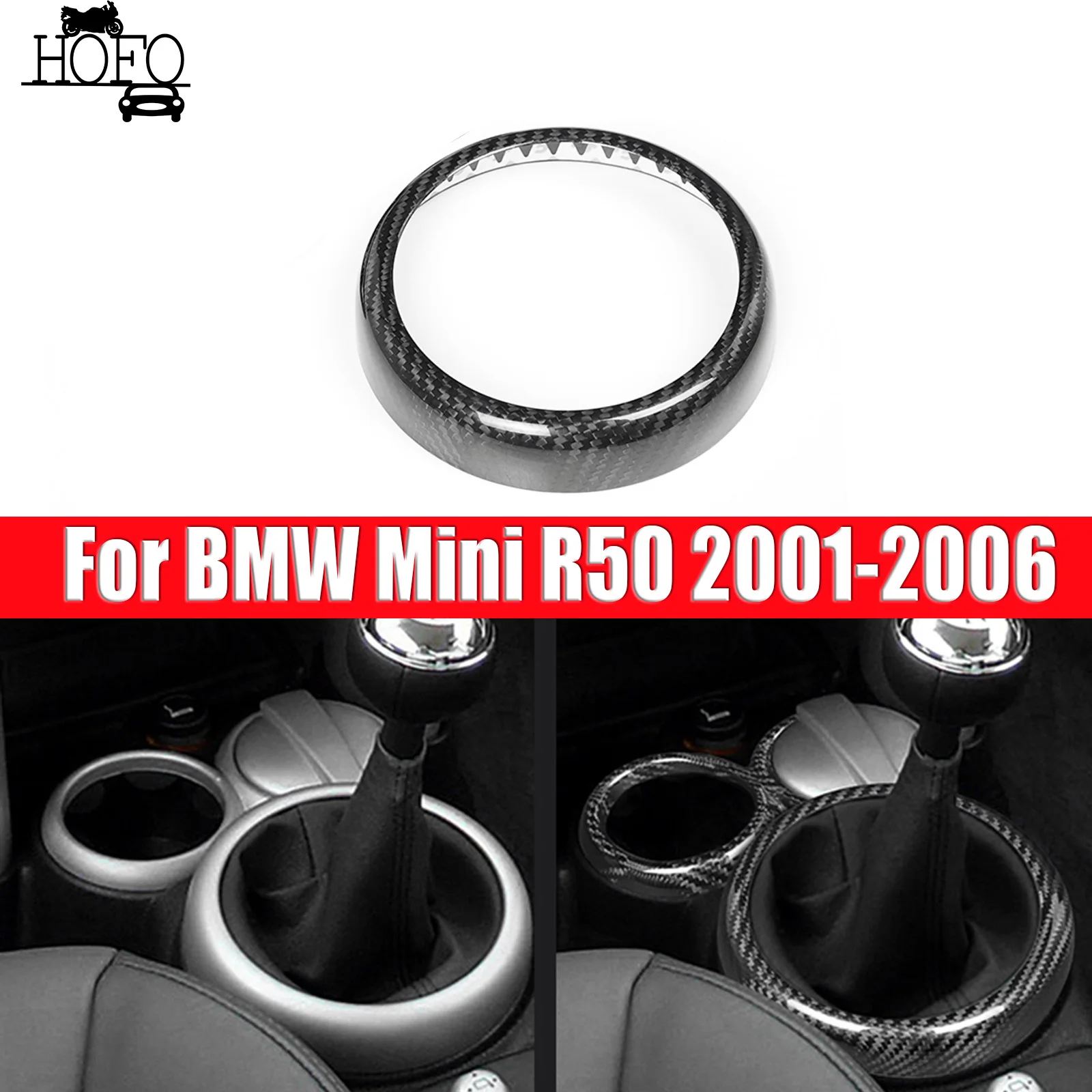 

For BMW Mini R50 2001-2006 Console Gear Shifter Ring Bezel Shift Box Panel Trim Cover Interior Dust Ring