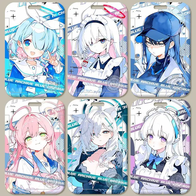 Blue Archive Tendou Arisu Sunaōkami Shiroko Card Protector Anime ID Card Cover Student Meal Badge ID Holder Card Holder