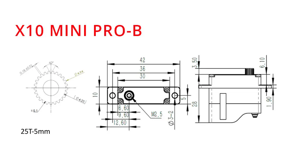 KST X10 Mini Pro 8.0Kgf.cm 0.08sek Digitaler Metallgetriebe-Servo für Wettkampfgleiter und Großmodellgleiter – Detail 7