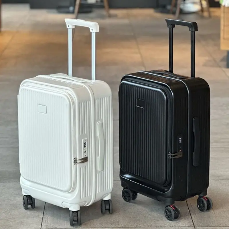 Mala de viagem com abertura frontal, caixa de senha de embarque, bagagem portátil com abertura frontal de 26 polegadas, mala de 20 polegadas, bagagem de 24 polegadas