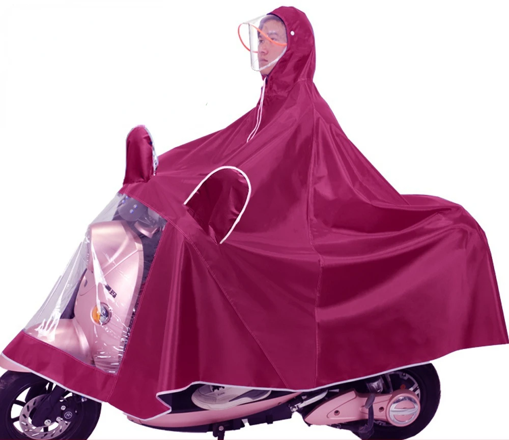 Pure Color Raincoat Electric Car Poncho Motorcycle Special Adult Windbreak Rainstorm Singleperson Double Superlarge Cover Poncho