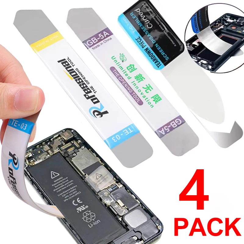 Professional Metal Pry Opening Tools Flexible Steel Crowbar for iPhone iPad iPod Mobile Phone Tablet Teardown & Repair Tool Kit