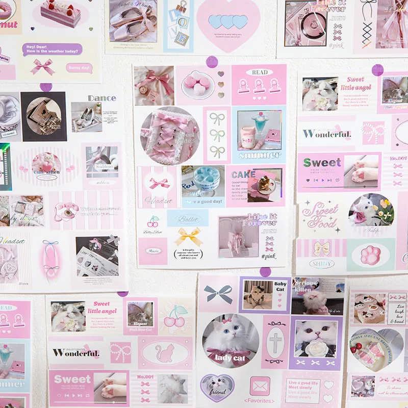 Mr. Paper4 Style Is Optional, Ins Ballet Style Stickers, DIY Decorative Material Stickers Made By Girls By Hand