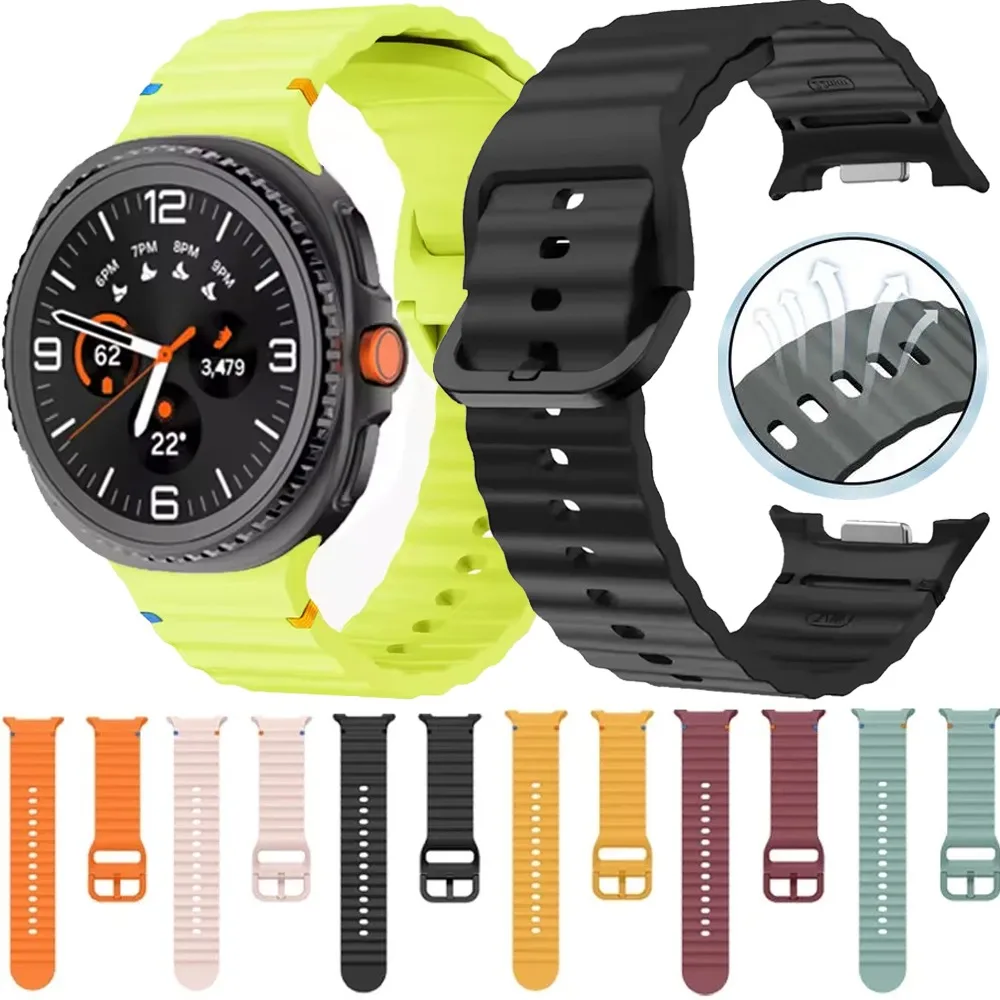 Weiches Silikonarmband für Samsung Galaxy Watch 8 Classic 46 mm. Bequemes Armband für Samsung Galaxy Watch 8 40 mm 44 mm