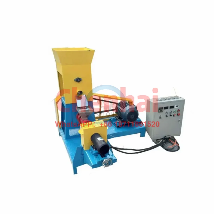 

china factory floating fish pellet extruder / fish feed machine price