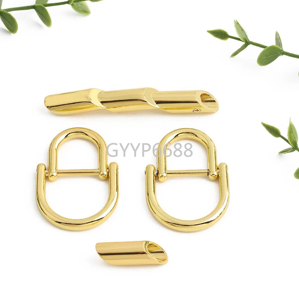 5/10Sets K gold,Satin gold Metal Bag Lock Buckles Turn Locks Twist Lock For Crossbody Handbag Double Ring Side Clip Accessories