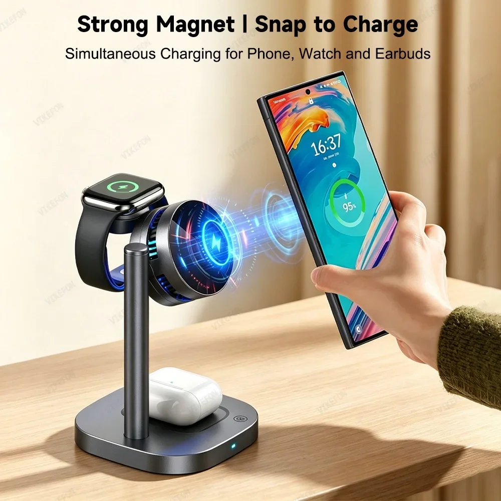 qi2.2 25W TEC Cooling Magnetic Wireless Charger Fast Charging Stand For Samsung S26 S26+ S25 S24 Galaxy Watch 9/8/7/6/5 Buds Pro
