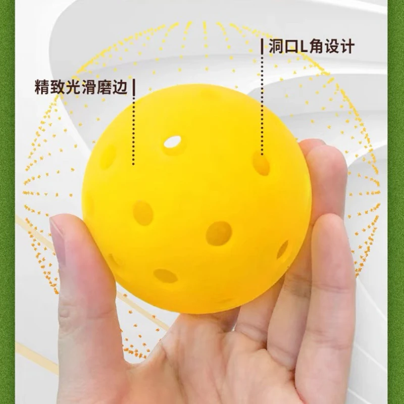 26/40 Holes Indoor Outdoor Pickleball Colorful 74mm Injection Molding Hot Melt Durable Pickleballs for Competition and Practice