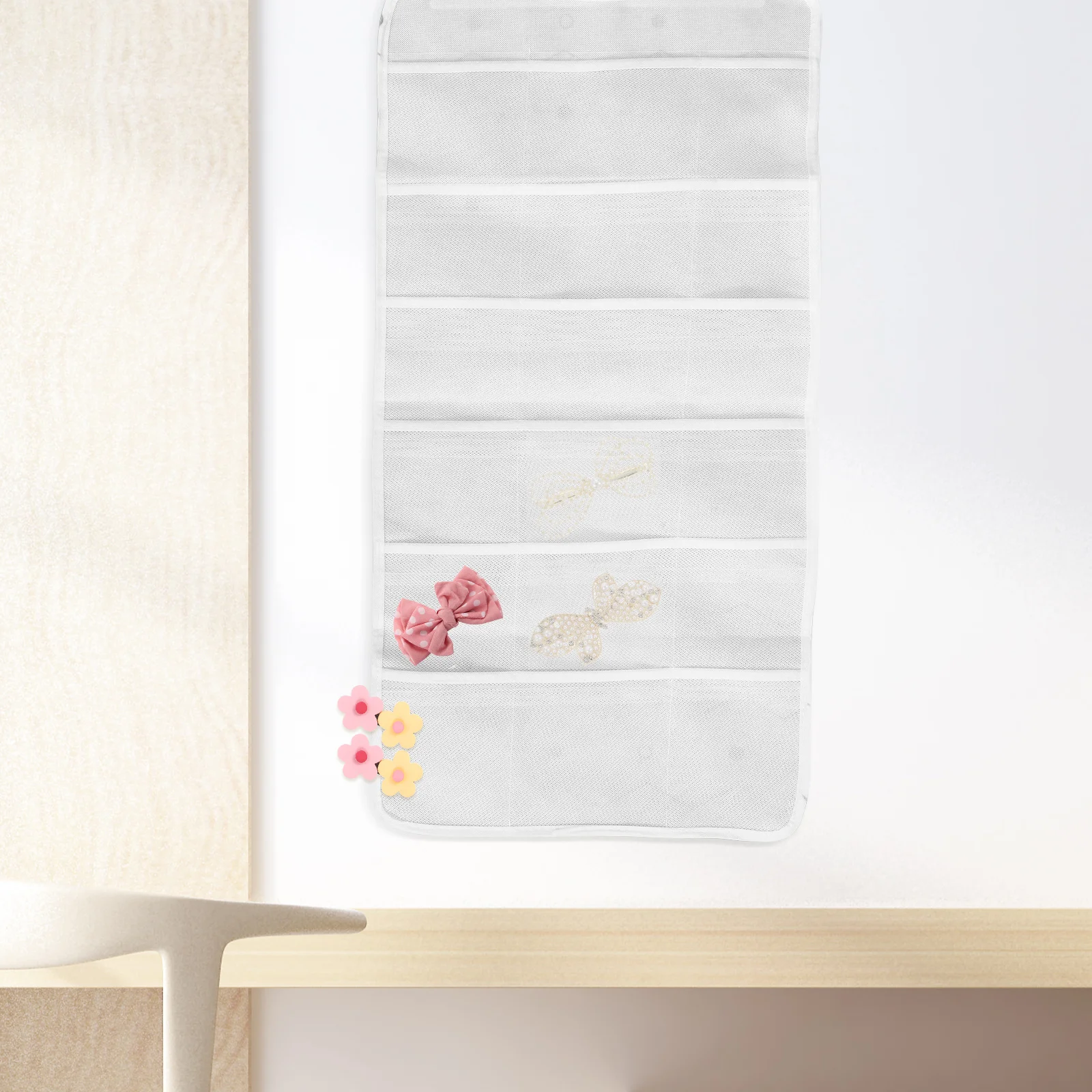 

Hair Accessories Storage Bag Bow Hanger Clip Wall Hanging Holder Organizer Non-woven Fabric