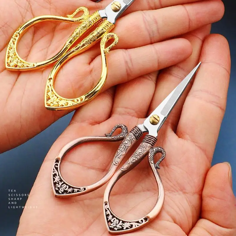 สแตนเลสสตีลกรรไกรวินเทจเย็บผ้าตัดเย็บปักถักร้อยกรรไกรตัดกรรไกรกรรไกรด้ายเครื่องมือสําหรับเย็บกรรไกร
