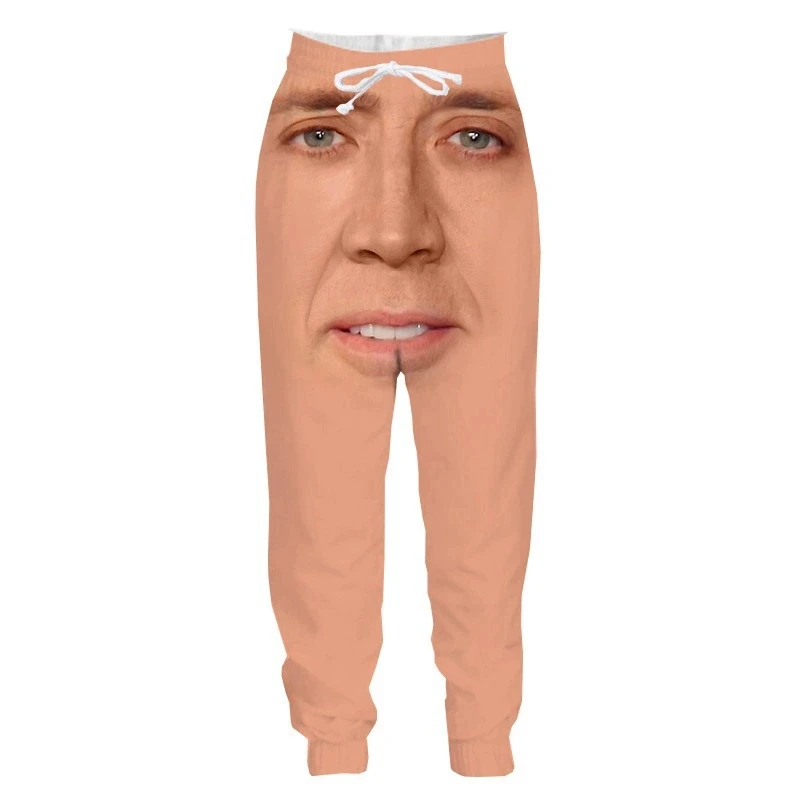 New 3D Printing Hot Famous Actor Nicolas Cage Fashion Men Women Tracksuits Crewneck Hip Hop Pants  Plus Size S-7XL streetwear