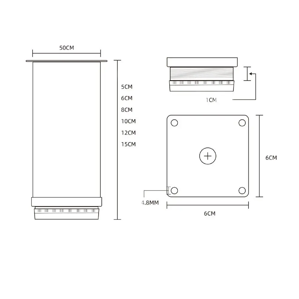 교체용 스테인리스 가구 다리 조절 가능 안정성 강화 소파 다리 하중 지지 캐비닛 다리