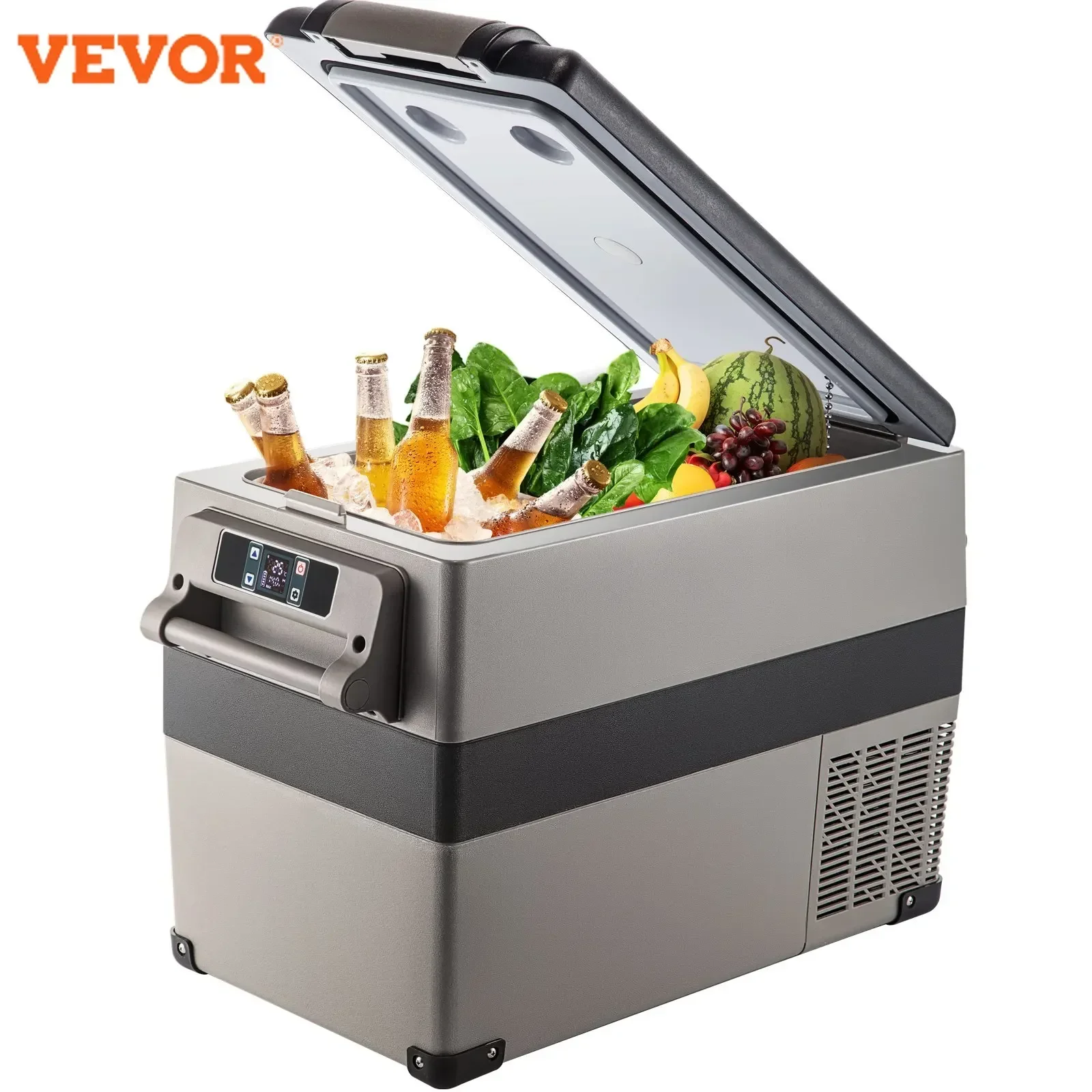 VEVOR-Mini réfrigérateur de voiture portable, glacière pour camping, congélateur, compresseur, 12 V, 24V, DC 110-240V, 35L, 45L, 55L