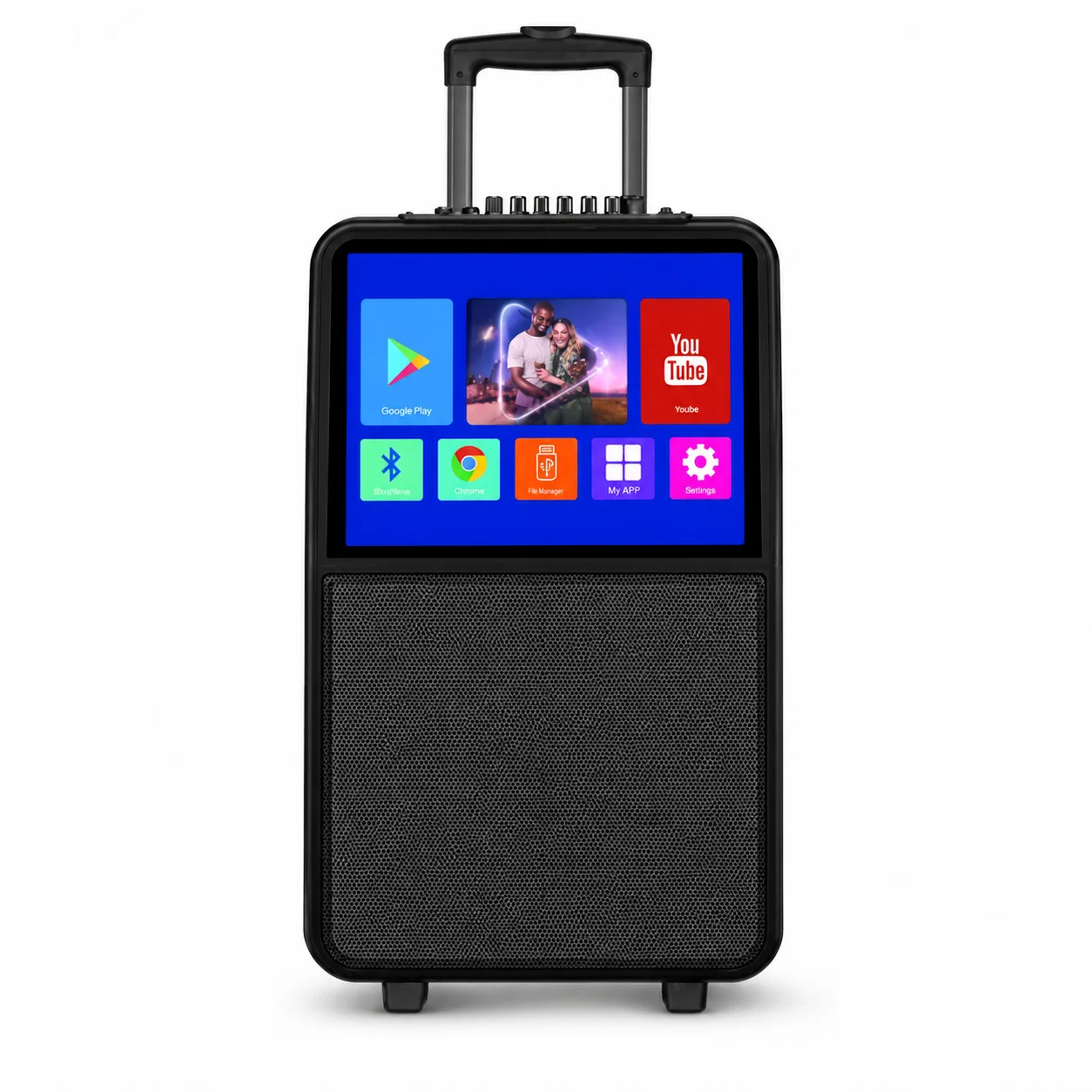 14.1-inch HD Touchscreen Karaoke Machine – Outdoor Trolley Speaker with Bluetooth