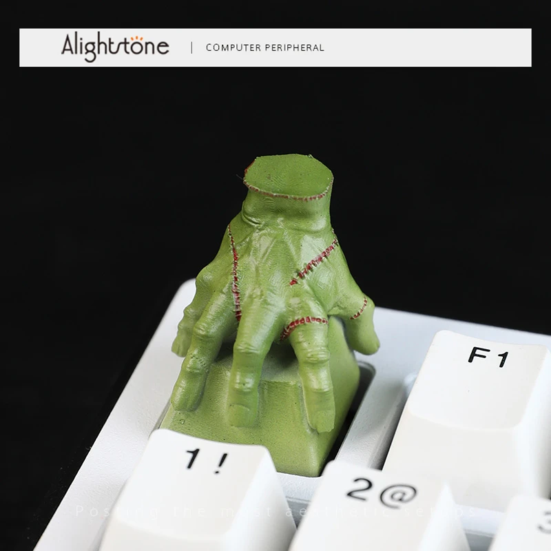 New Alightstone Creative Keycaps 3d Embossed Cross Axe Personalized Resin Keycap Monomer Customized Mechanical Keyboard Key Caps