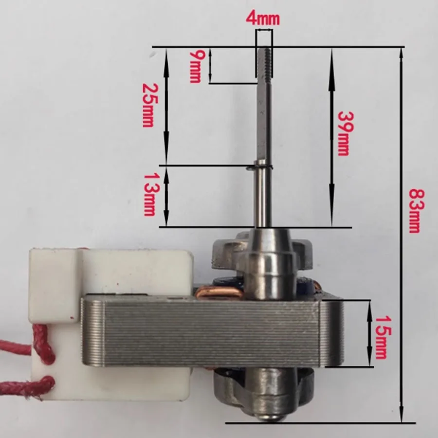 

Двигатель с тонким валом фритюрницы YJ48-12/15, однофазный асинхронный двигатель с полюсом, универсальный двигатель вентилятора