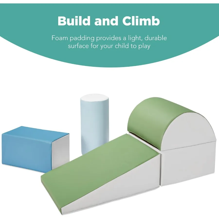 Produtos de melhor escolha 5 peças escalada crawl bloco de espuma macia atividades jogar estruturas para o desenvolvimento da criança coordenação de cores moto