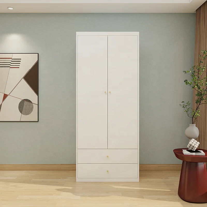 Classic Style Plywood Stand Alone Bedroom Wardrobe Reach-in Closets With Drawers And Pull Out Shelves